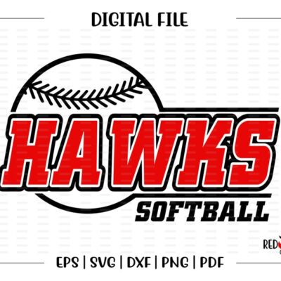 6399 Softball svg Hawk Softball svg Hawk Hawks Softball svg dxf eps png pdf sublimation cut file htv vector digital