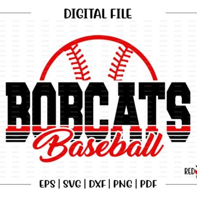 6403 Bobcat Baseball svg Baseball svg Bobcat Bobcats Baseball vector Team Mascot svg dxf eps png pdf sublimation cut file htv