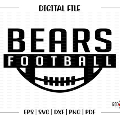 6411 Football svg Bear svg Bear Football Bear Bears Football svg dxf eps png pdf sublimation cut file htv clipart design image