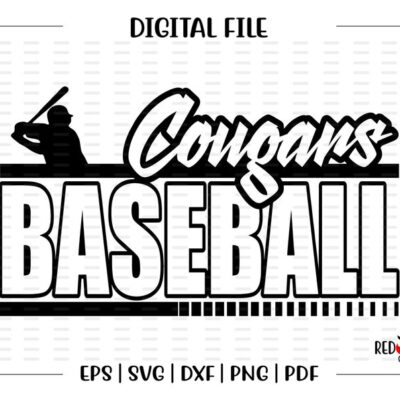 6428 Baseball svg Cougar Baseball svg Cougar Cougars Baseball svg dxf eps png pdf sublimation cut file htv vector digital