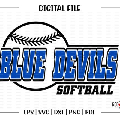 6438 Softball svg Blue Devil Softball svg Blue Devil Softball svg dxf eps png pdf sublimation cut file htv vector digital