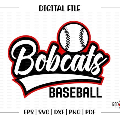 6458 Bobcat Baseball svg Baseball svg Bobcat Bobcats Baseball vector Team Mascot svg dxf eps png pdf sublimation cut file htv