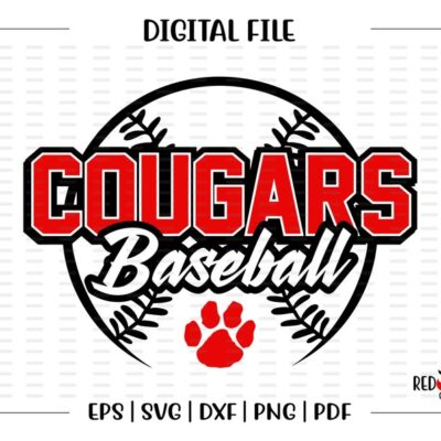 6509 Baseball svg Cougar Baseball svg Cougar Cougars Baseball svg dxf eps png pdf sublimation cut file htv vector digital