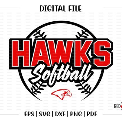 6517 Softball svg Hawk Softball svg Hawk Hawks Softball svg dxf eps png pdf sublimation cut file htv vector digital