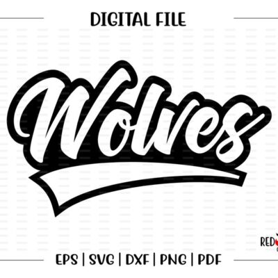 6518 Wolves svg Wolves Wolf Mascot School svg dxf eps png pdf sublimation cut file htv vector digital clipart design