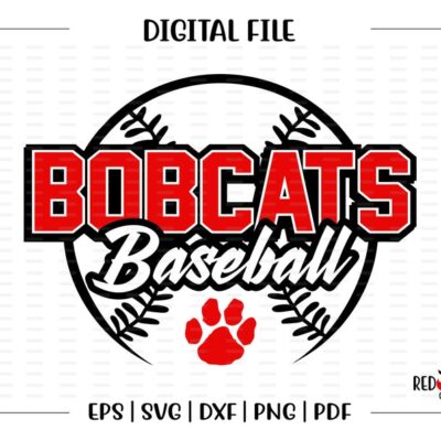 6521 Bobcat Baseball svg Baseball svg Bobcat Bobcats Baseball vector Team Mascot svg dxf eps png pdf sublimation cut file htv