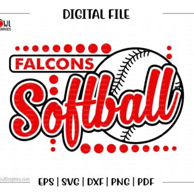 6535 Softball svg Falcon Softball svg Falcon Falcons Softball svg dxf eps png pdf sublimation cut file htv vector digital