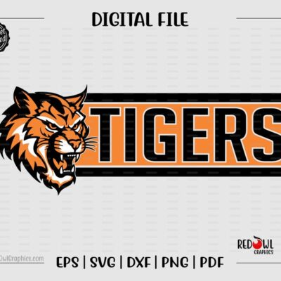 6554 Tiger svg Tigers svg Tiger Tigers Team Clipart Mascot School svg dxf eps png pdf sublimation cut file htv vector digital