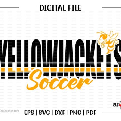 6570 Yellow Jacket Soccer svg Yellowjacket Soccer svg Yellow Jacket Yellow Jackets Soccer svg dxf eps png pdf sublimation