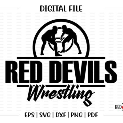 6591 Wrestling svg Red Devil svg Red Devil Devil Red Devil Wrestling Wrestling Wrestler svg dxf eps png pdf sublimation cut file htv