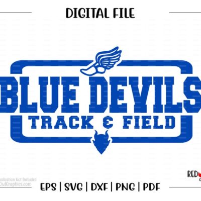 6614 Track svg Blue Devil Track svg Blue Devil Devil Track ball svg dxf eps png pdf sublimation cut file htv vector digital