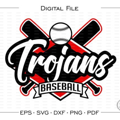 6621 Baseball svg Trojan Baseball svg Trojan Trojans Baseball svg dxf eps png pdf sublimation cut file htv vector digital