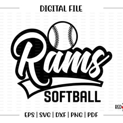 6661 Softball svg Ram Softball svg Ram Rams Softball svg dxf eps png pdf sublimation cut file htv clipart design