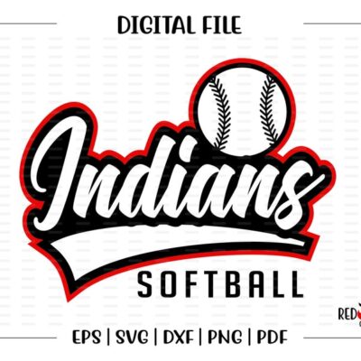 6666 Softball svg Indian Softball svg Indian Indians Softball svg dxf eps png pdf sublimation cut file htv vector digital