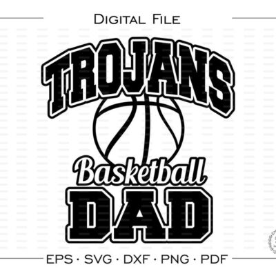 6684 Basketball Dad svg Trojan Basketball Trojan Trojans Basketball Dad svg dxf eps png pdf sublimation cut file htv vector digital