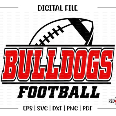 6707 Football svg Bulldog Football svg Bulldog Bulldogs Football Bulldog Football svg dxf eps png pdf sublimation cut file htv