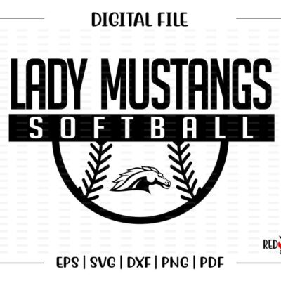 6712 Softball svg Mustang Softball svg Mustang Mustangs Lady Softball svg dxf eps png pdf sublimation cut file htv clipart design