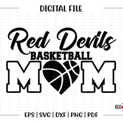 6720 Basketball Mom svg Basketball Mom Red Devil Devil Basketball Mom svg dxf eps png pdf sublimation cut file htv vector digital