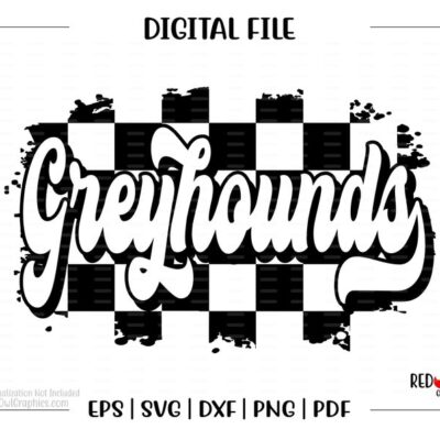 6733 Greyhound svg Greyhounds svg Greyhound Greyhounds Retro Checker Board svg dxf eps png pdf sublimation cut file htv clipart