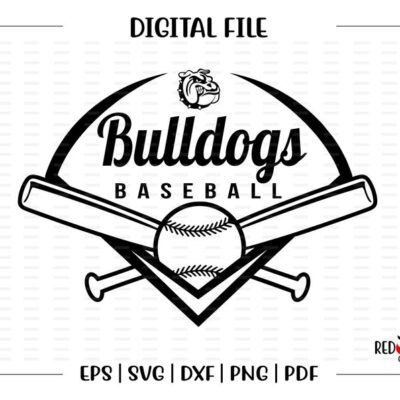 6755 Baseball svg Bulldog Baseball svg Bulldog Bulldogs Baseball svg dxf eps png pdf sublimation cut file htv vector digital