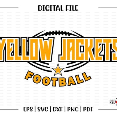 6762 Yellow Jacket Football svg Yellowjacket Football svg Yellow Jacket Yellow Jackets Football svg dxf eps png pdf sublimation