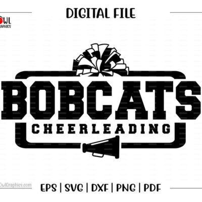 6784 Cheerleader svg Cheerleading svg Bobcat Bobcats Cheer Cheerleader svg dxf eps png pdf sublimation cut file htv clipart design