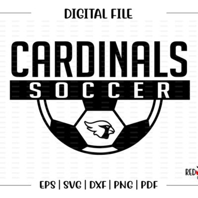 6801 Soccer svg Cardinal Soccer svg Cardinal Cardinals Soccer svg dxf eps png pdf sublimation cut file htv vector design clipart