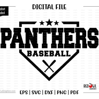 6811 Baseball svg Panther Baseball svg Panther Baseball svg dxf eps png pdf sublimation cut file htv vector digital clipart design