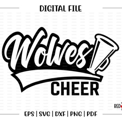 6839 Cheer svg Wolves Cheer svg Cheerleading Wolves Wolf Cheerleading svg dxf eps png pdf sublimation cut file htv vector