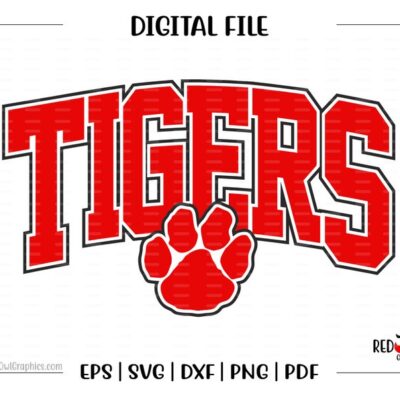 6847 Tiger svg Tigers svg Tiger Tigers Team Clipart Mascot School svg dxf eps png pdf sublimation cut file htv vector digital