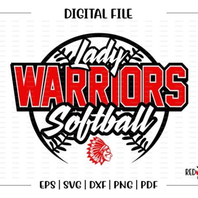 6848 Softball svg Warrior Softball svg Warrior Warriors Softball svg dxf eps png pdf sublimation cut file htv vector digital