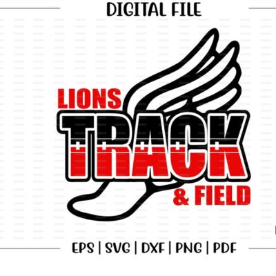 6869 Track svg Lions Track svg Lion Lions Track Field svg dxf eps png pdf sublimation cut file htv vector digital