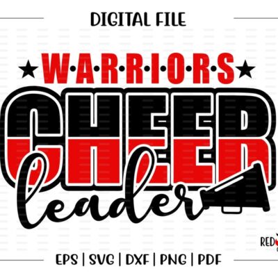 6877 Cheerleader svg Cheer svg Warrior Warriors Cheer Cheerleading svg dxf eps png pdf sublimation cut file htv vector digital