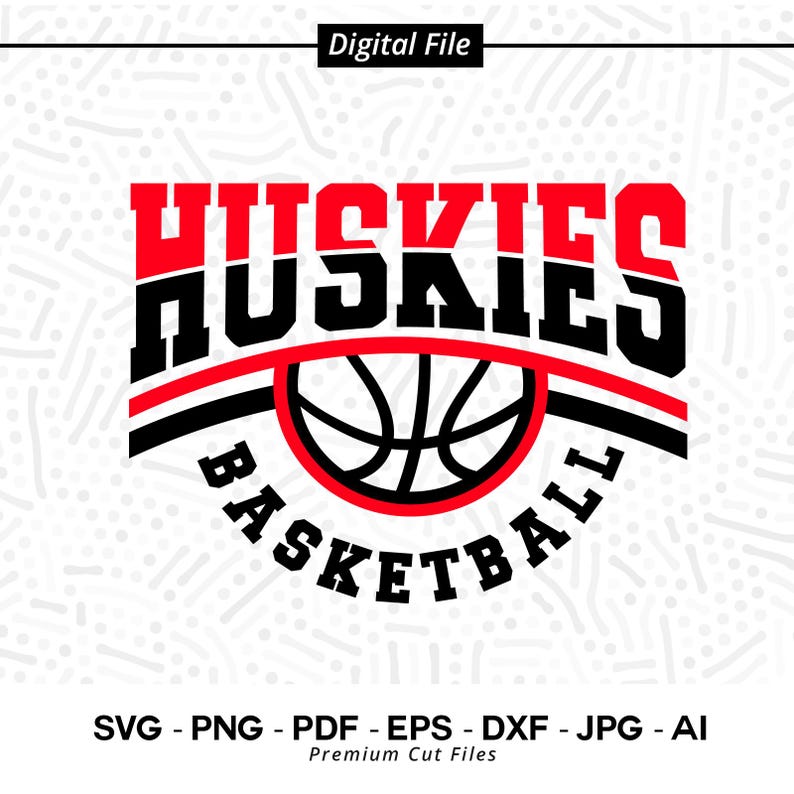 690 Huskies Basketball SVG PNG Huskies svg Huskie Basketball svg Huskie Basketball Clipart Cricut Cut Files SVG for Shirt Cheer Shirt