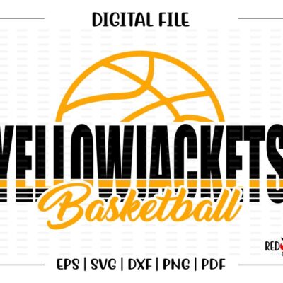 6909 Basketball svg Yellowjacket Basketball Yellowjacket Basketball jacket svg dxf eps png pdf sublimation cut file htv vector