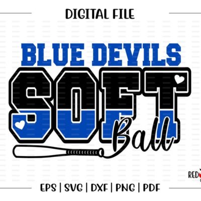 6920 Softball svg Blue Devil Softball svg Blue Devil Softball svg dxf eps png pdf sublimation cut file htv vector digital