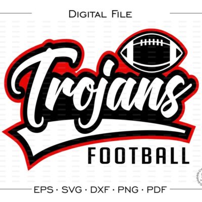 6930 Football svg Trojan Football svg Trojan Trojans Football svg dxf eps png pdf sublimation cut file htv vector digital