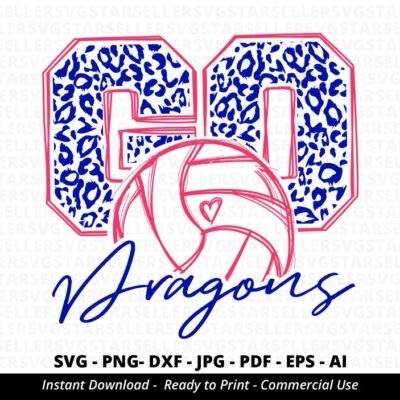 694 Go Dragons SVG Dragons Volleyball svg Volleyball Mom svg Dragons svg Dragons Mascot svg Love Dragons Dragons Mom svg Dragons Cheer Cricut