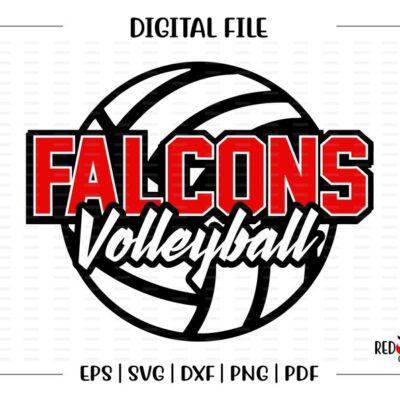 6946 Volleyball svg Falcon Volleyball svg Falcon Falcons Volleyball svg dxf eps png pdf sublimation cut file htv vector digital