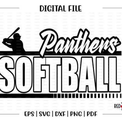 6974 Softball svg Panther Softball svg Panther Panthers Softball svg dxf eps png pdf sublimation cut file htv vector digital