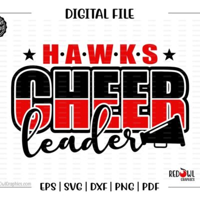 6979 Cheerleader svg Hawk Cheerleader Hawk Hawks Cheer Cheerleader Cheerleading svg dxf eps png pdf sublimation cut file