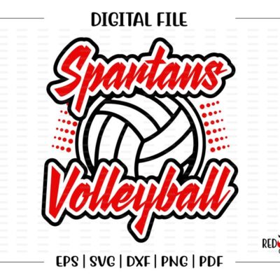 6981 Volleyball svg Spartan Volleyball svg Spartan Spartans Volleyball svg dxf eps png pdf sublimation cut file htv vector digital