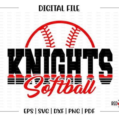 6989 Softball svg Knight Softball svg Knights Knight Softball svg dxf eps png pdf sublimation cut file htv vector digital