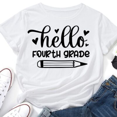 699 Hello Fourth Grade SVG Fourth grade svg School Shirt svg Back to School svg Cricut svg School svg Teacher svg Fourth grade shirt svg