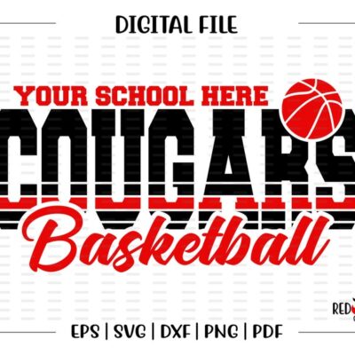 6990 Basketball svg Cougar Basketball Cougar Cougars Basketball svg dxf eps png pdf sublimation cut file htv vector digital