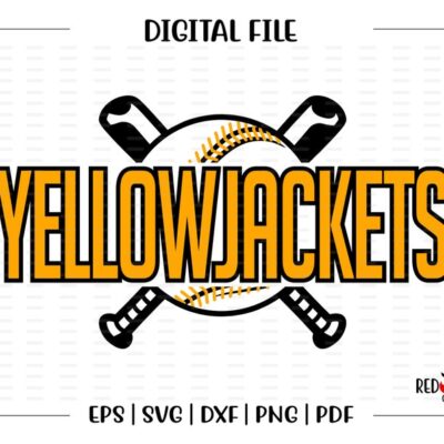 6991 Baseball svg Softball svg Yellowjackets YellowJacket baseball softball svg dxf eps png pdf sublimation cut file htv vector