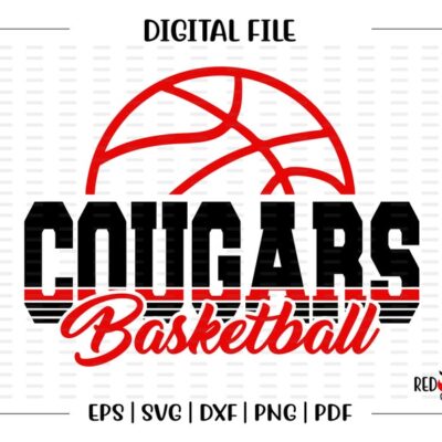 7008 Basketball svg Cougar Basketball Cougar Cougars Basketball svg dxf eps png pdf sublimation cut file htv vector digital