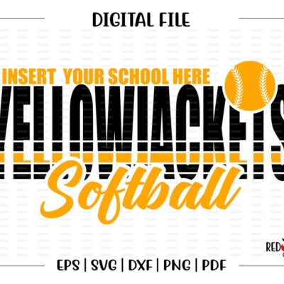 7015 Softball svg Yellowjacket Softball svg Yellowjacket Jacket Softball svg dxf eps png pdf sublimation cut file htv vector digital