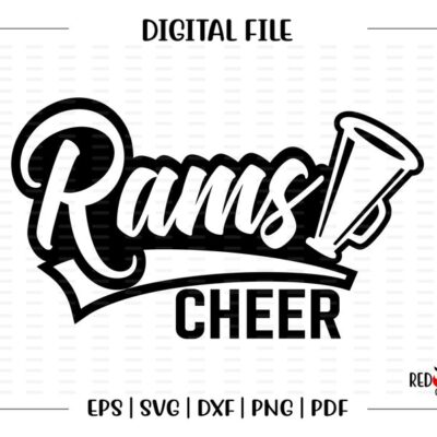 7051 Cheer Mom svg Cheer svg Ram Rams Cheer Cheerleader svg dxf eps png pdf sublimation cut file htv clipart design