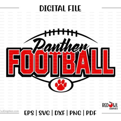 7052 Football svg Panther Football svg Panther Panthers Football svg dxf eps png pdf sublimation cut file htv vector digital